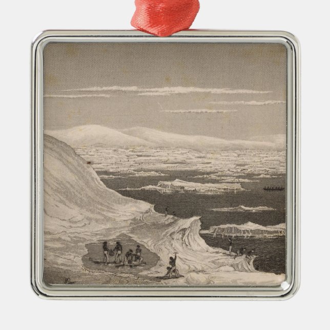 Antarctica 2 metal tree decoration (Front)