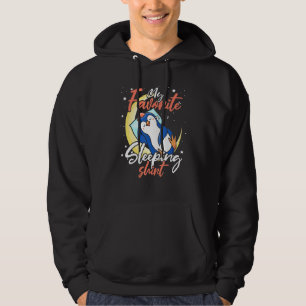 Antarctica Animal Napping Moon Sleepy Nap Sleeping Hoodie