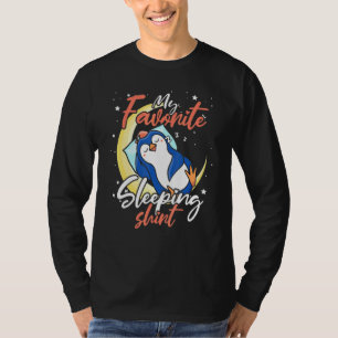 Antarctica Animal Napping Moon Sleepy Nap Sleeping T-Shirt