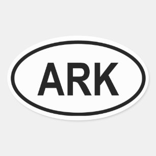 Antarctica "ARK" Oval Sticker