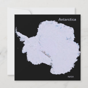 Antarctica by NASA Satellite image Card