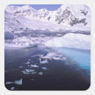 Antarctica. Expedition through icescapes Square Sticker