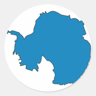 Antarctica flag map classic round sticker