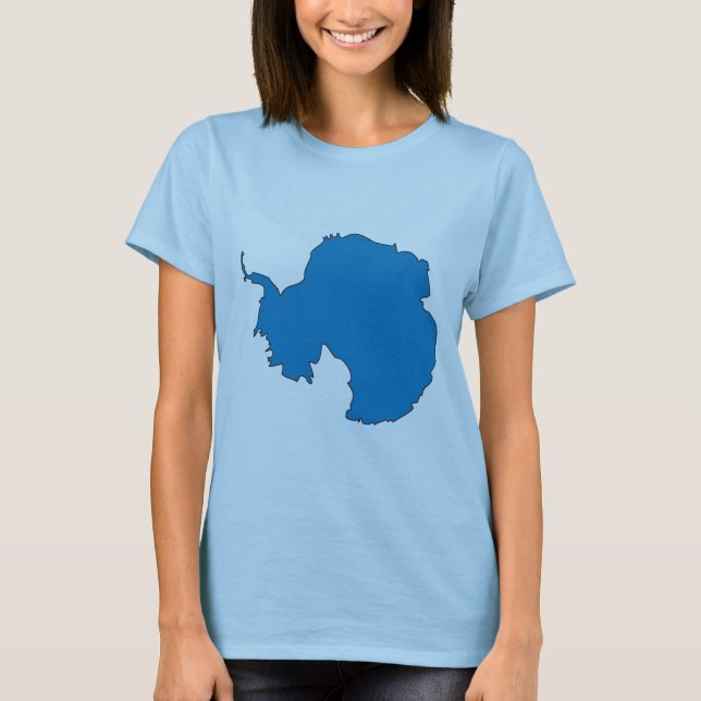 Antarctica flag map T-Shirt (Front)