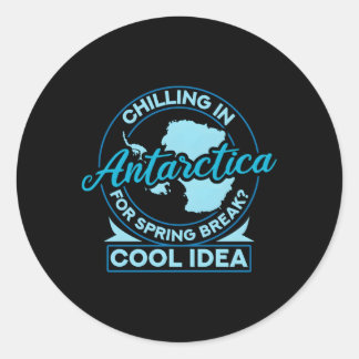 Antarctica For Spring Break Antarctica Map Classic Round Sticker