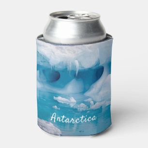Antarctica iceberg photo with text can cooler