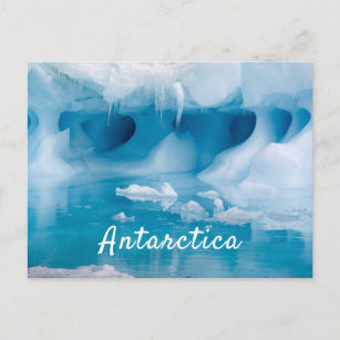 Antarctica iceberg photo with text postcard
