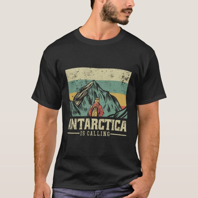 Antarctica Is Calling Iceberg Explorers T-Shirt (Front)