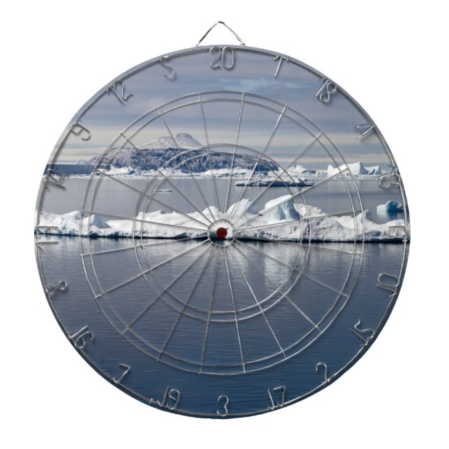 Antarctica landscape dartboard (Front)