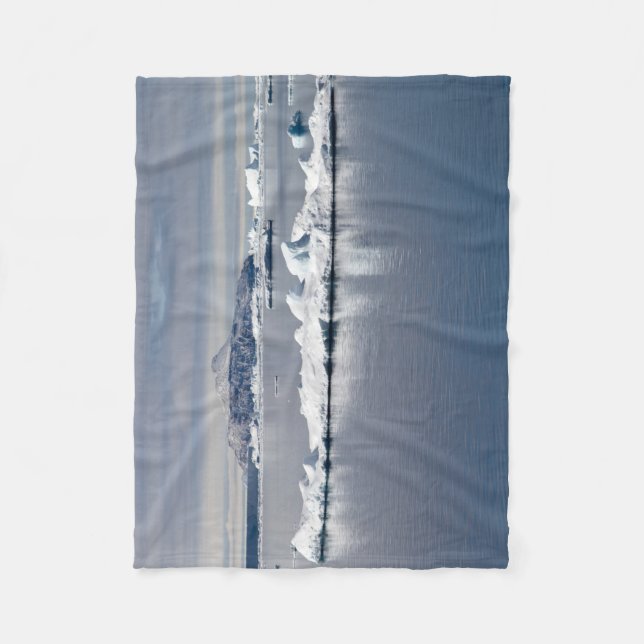Antarctica landscape fleece blanket (Front)