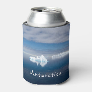 Antarctica landscape floating ice photo with text can cooler