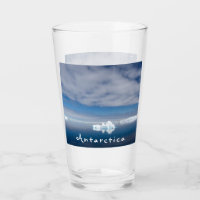 Antarctica landscape floating ice photo with text