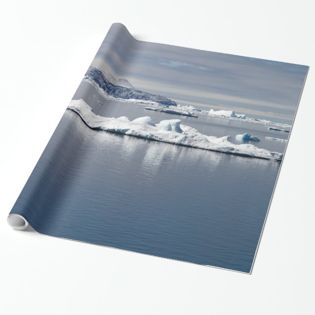 Antarctica landscape wrapping paper (Unrolled)