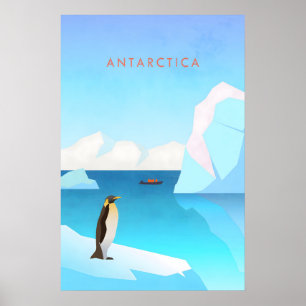 Antarctica Minimal Travel Poster