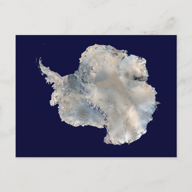 Antarctica (NASA Blue Marble Imagery) Postcard (Front)