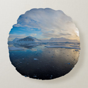 Antarctica. Near Adelaide Island. The Gullet 2 Round Cushion