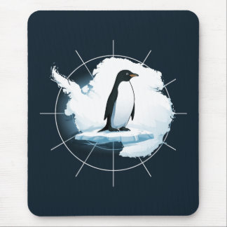 Antarctica Penguin Emblem – Polar Explorer Design Mouse Pad