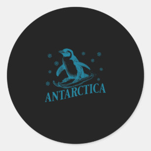 Antarctica Penguins Souvenir - Cruise Adventure An Classic Round Sticker