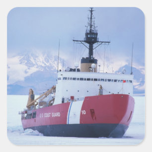 Antarctica, Ross Island, McMurdo Station, USCG Square Sticker