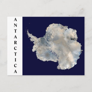 Antarctica Satellite Image Postcard