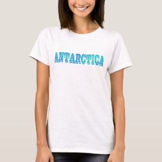 Antarctica South Pole Bold Blue Water All Caps T-Shirt