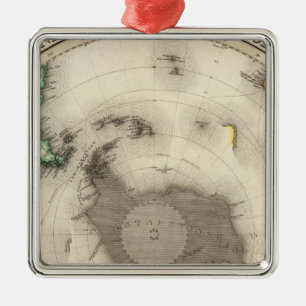 Antarctica, Southern Hemisphere Metal Tree Decoration