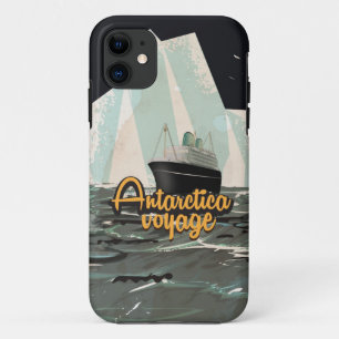 Antarctica Vintage Travel poster iPhone 11 Case