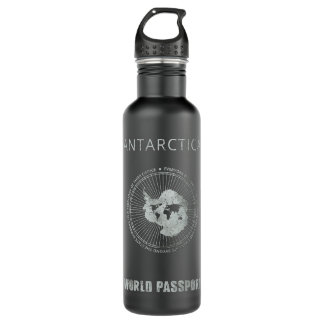 Antarctica World Passport - Vintage White T-Shirt 710 Ml Water Bottle