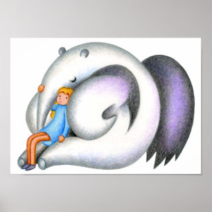 Anteater and Girl. Poster