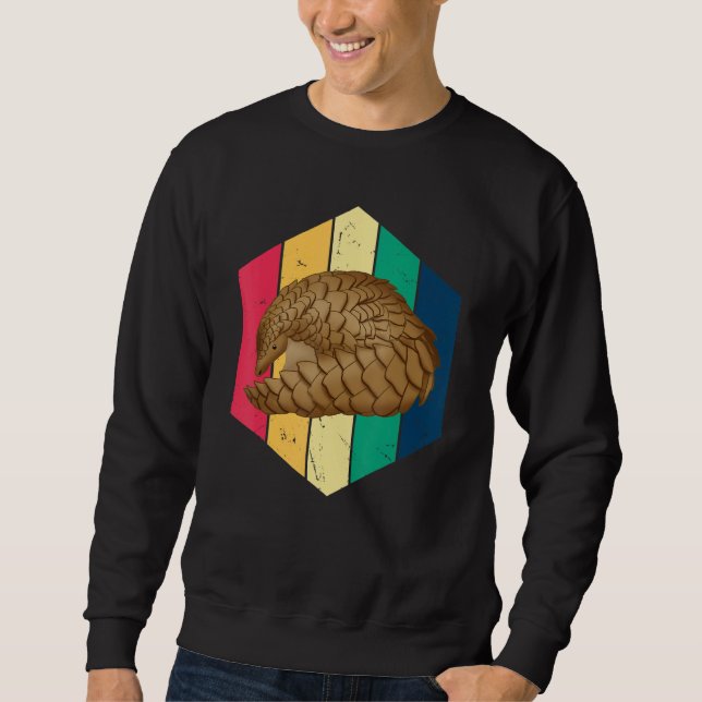 Anteater Animal Sunset Retro Vintage 70s Nature Sweatshirt (Front)