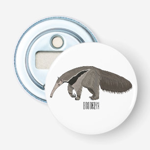 Anteater cartoon illustration bottle opener