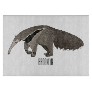 Anteater cartoon illustration  cutting board
