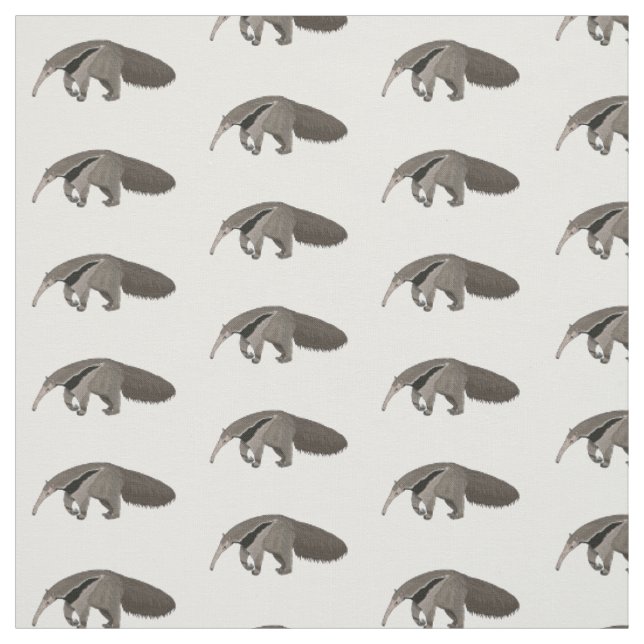 Anteater cartoon illustration fabric (Swatch)