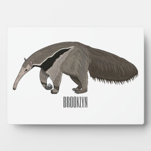 Anteater cartoon illustration  plaque