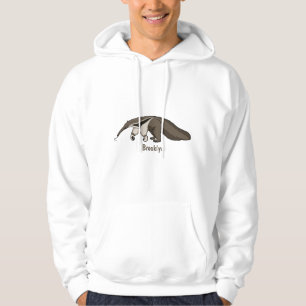 Anteater happy cartoon illustration hoodie
