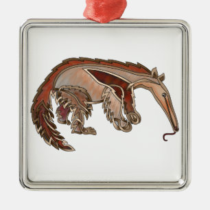 Anteater Metal Tree Decoration