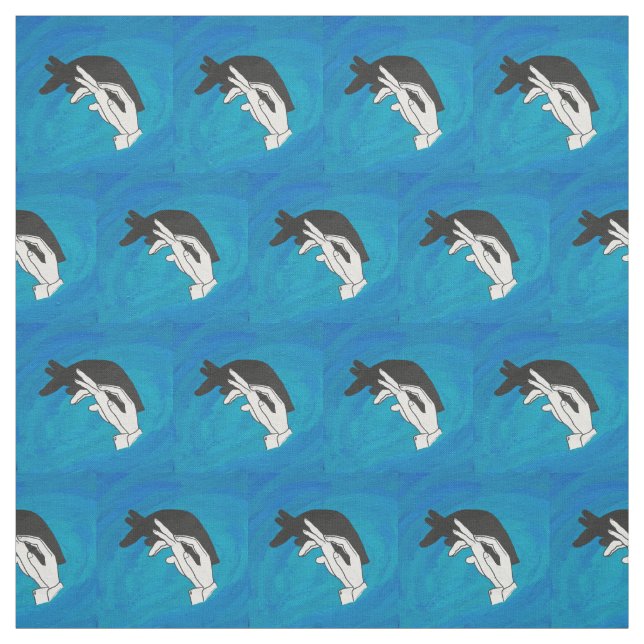 Anteater on Blue Fabric (Swatch)