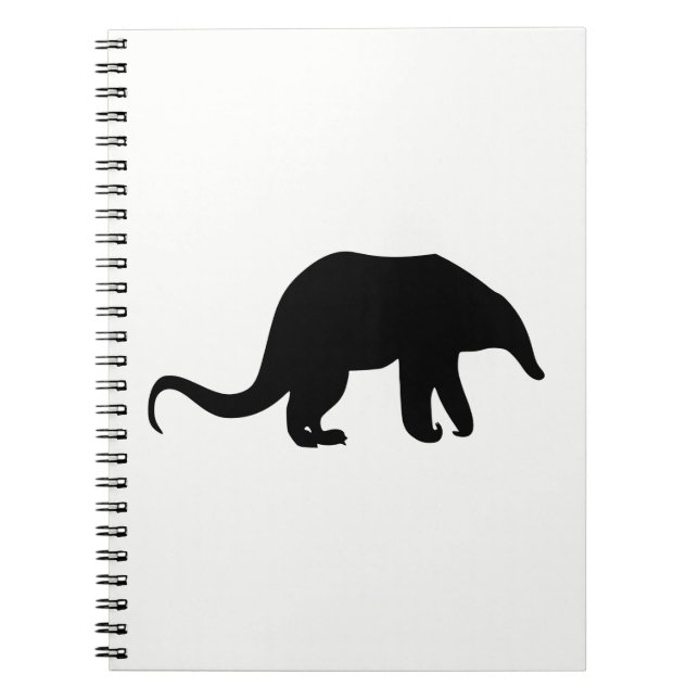 Anteater Silhouette Spiral Notebook (Front)