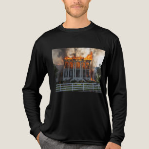 Antebellum Mansion Fire erupts Nottoway Resort Tri-Blend Shirt