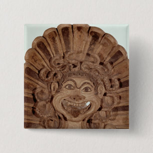 Antefix with the head of a gorgon 15 cm square badge