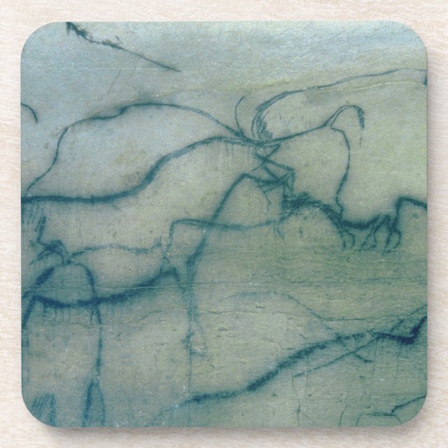 Antelope and bison, Perigordian (cave painting) Coaster (Front)