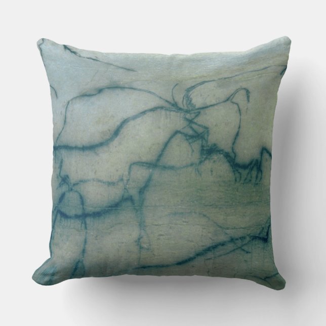 Antelope and bison, Perigordian (cave painting) Cushion (Front)