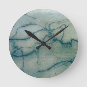 Antelope and bison, Perigordian (cave painting) Round Clock