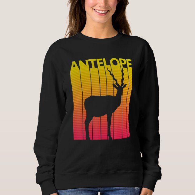 Antelope Animal Retro Costume Sweatshirt (Front)