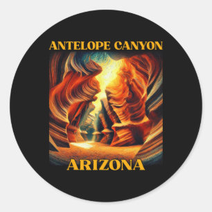 Antelope Canyon Arizona Hiking Camping  Classic Round Sticker