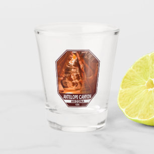Antelope Canyon Arizona Travel Emblem Shot Glass