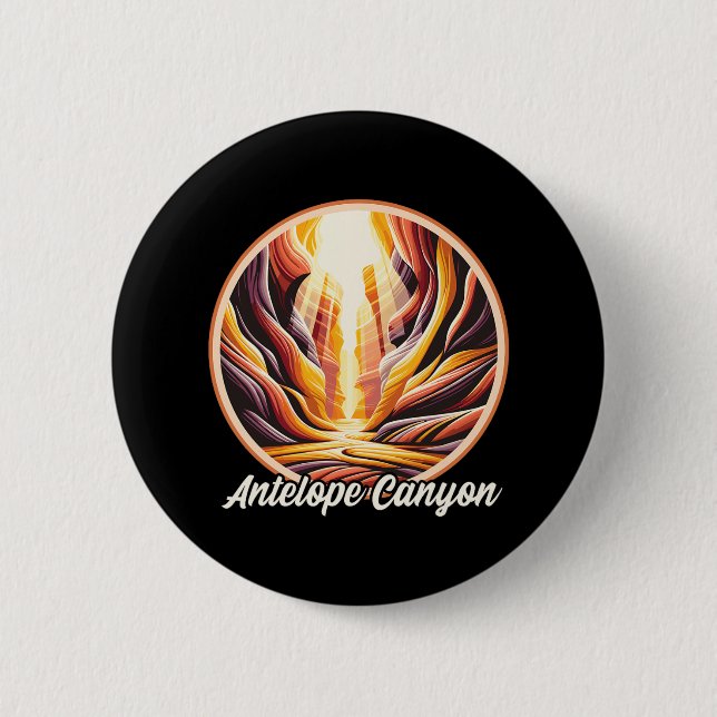 Antelope Canyon Hiking  6 Cm Round Badge (Front)