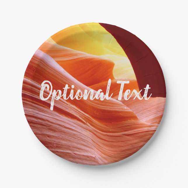 Antelope Canyon in Arizona Paper Plate (Front)