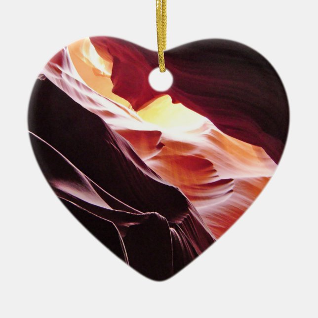 Antelope Canyon, Page Arizona Ceramic Tree Decoration (Front)