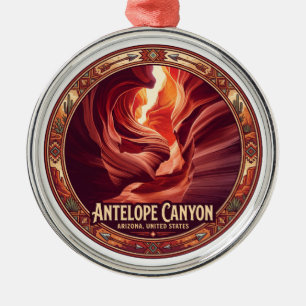 Antelope Canyon Page Arizona Keepsake Metal Tree Decoration